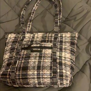 Small Vera Tote in Cozy Plaid Neutral!